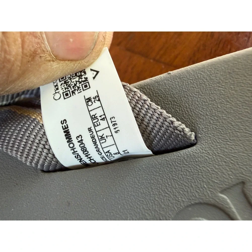 Chaco Chillos Flip Mens Grey Striped LUVSEAT Arch Support Sandals Size 8